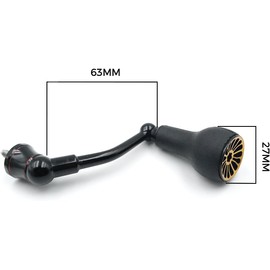 JINOHNAMILL 63mm Black Fishing Spinning Reel Handle Replacement for Shimano Stradic FL/FM Stella Vanford