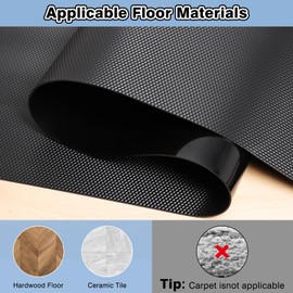30"x 48" Chair Mat for Hard Floors, Durable Office Chair Mat for Tile &Laminate Floor, Easy to Clean Desk Floor Mats for Hard Floors, 3D Carbon Fiber Pattern Floor Protector,Waterproof Office Mat