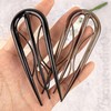 Framendino, 6 Pack U Shaped Hair Pins 3 Internal Teeth
