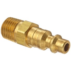 Dixon Valve D2M2-B Brass Industrial Interchange Pneumatic Fitting, , 1/4" Coupling x 1/4" - 18 NPTF Male Thread