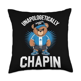 Chapin Guatamela Flag Roots Heritage Guatemalan Throw Pillow
