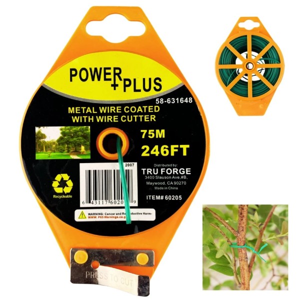 HOMEGARDEN Spool Coated Metal Wire - Built-In Wire Cutter (Pack