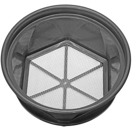 Sluice Fox 13 1/4 inch Gold Classifier Prospecting pan - Stainless Steel mesh sifting pan fits ATOP 5 Gallon Bucket; mealworm Strainer and Shark Tooth Sifter Black #8