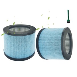 EZ SPARES Compatible with TOPPIN TPAP002 HEPA Comfy Air C1, Part # TPFF002,4in1 H13 High-Efficiency HEPA Filters,TPAP002(2 Packs)