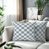 Blue Checkered Pillow Covers 18x18 Pack of 2, Classic Plaid