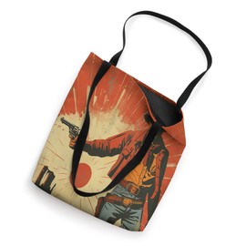 Retro Vintage 1950s Western Ranch Cowboy Hat Desert Art Tote Bag