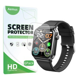 Aemus Screen Protector Compatible for Donerton T50S Smart Watch 1.85" (6 Pack) Full Coverage Clear TPU Soft Film Compatible for uaue T50S, T50H Smart Watch
