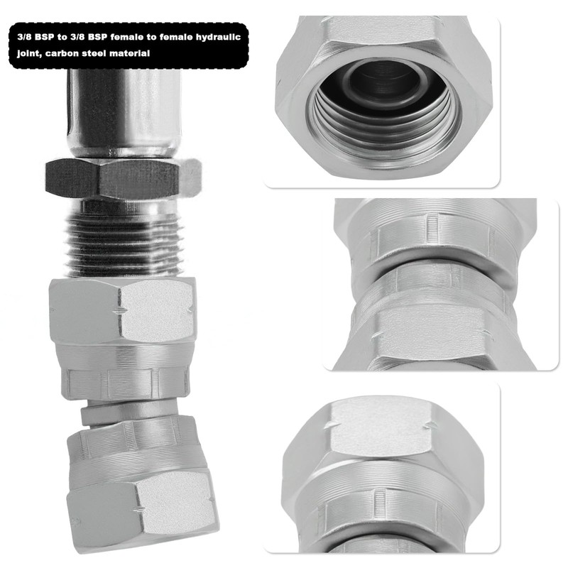 SG Store 2PCS Hydraulic Female to Female Equal Swivel Coupling
