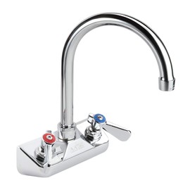 AA Faucet 4" Wall Mount No Lead Faucet with 6" Swivel Gooseneck Spout NSF