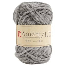 Hamanaka Amelie L Wool Yarn Extra Thick Col.112 Gray Type 1.4 oz (40 g), Approx. 16.6 ft (50 m) 2414