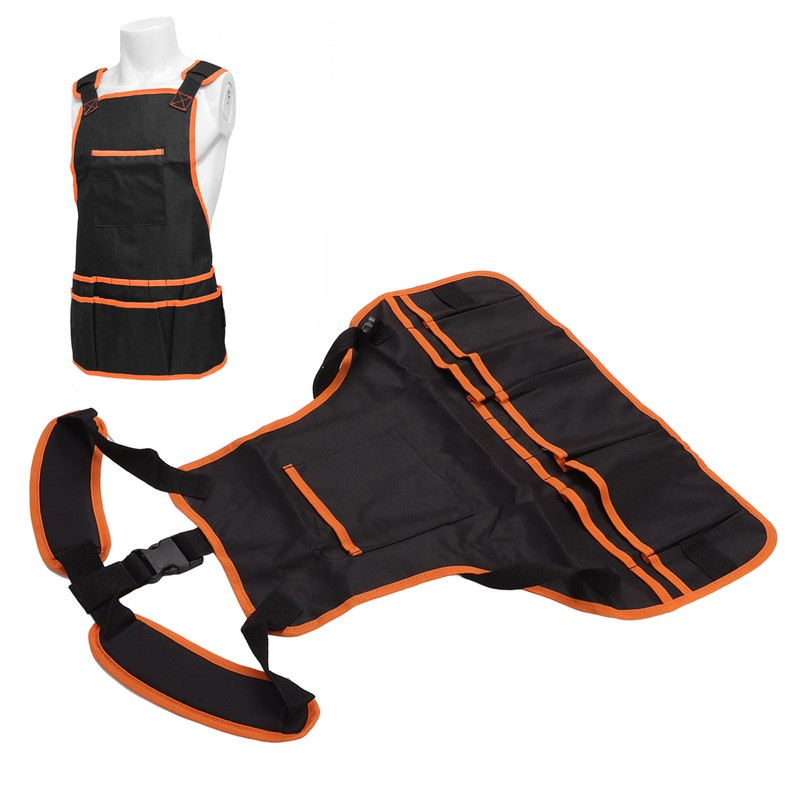 Work Apron Oxford Canvas Heavy Duty Waterproof Adjustable Multi Pockets