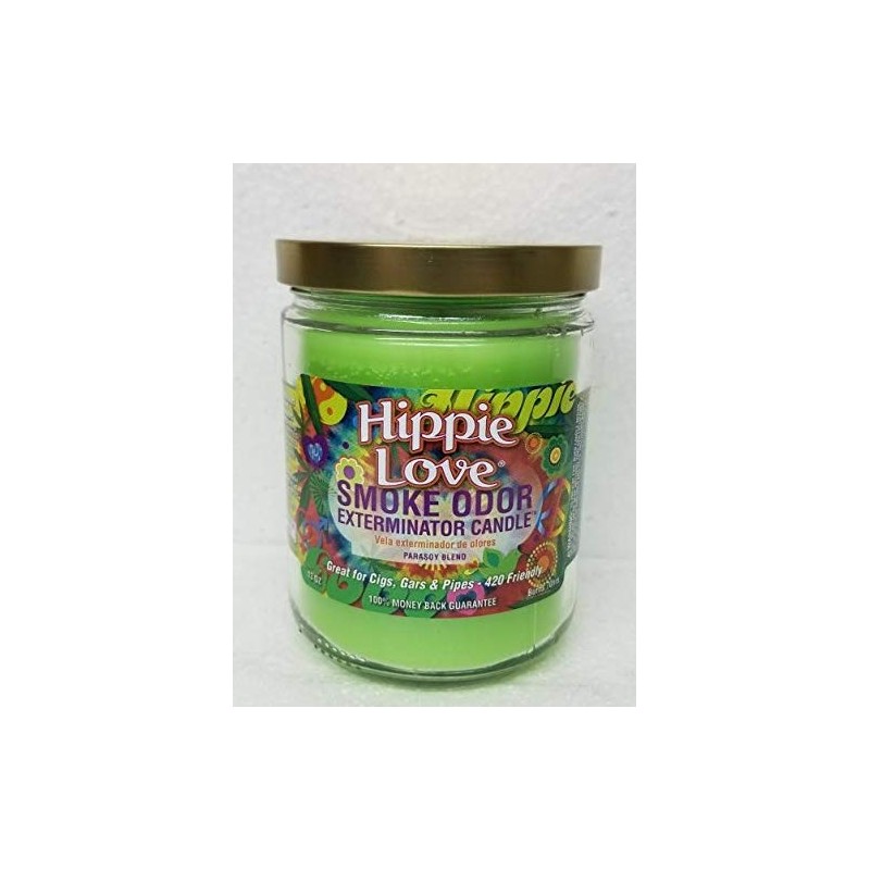 Smoke Odor Exterminator 13 oz Jar Candles Hippie Love, (3)