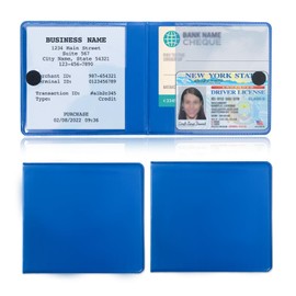 Kewucn 2 Pack Car Registration Insurance Holder, Essential Auto Card Glove Box Organizer, Vehicle Interior Accessories Perfect for Most Car, Truck, SUV (10.55''×4.8'', Blue)
