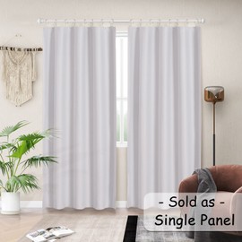 Melodieux Thermal Insulated Blackout Curtain Liner for 84 Inch Long Curtains, Off White, 50 by 80 Inch, 1 Panel, Rings Included