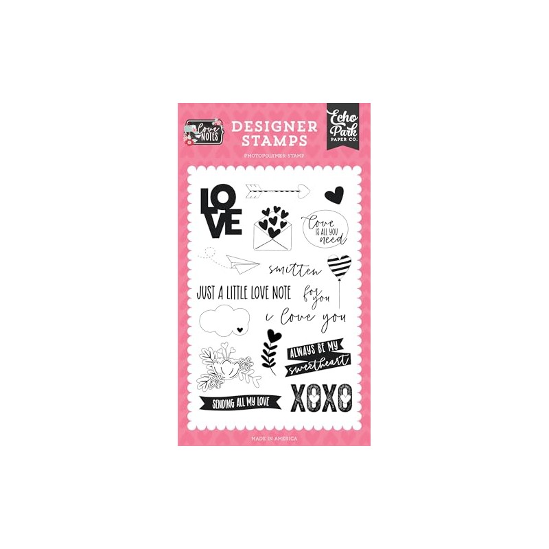Echo Park Paper Love is All You Need Stamp Set