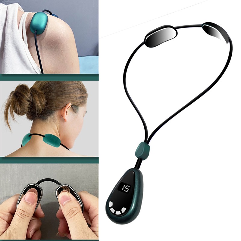 Smart Hanging Cervical Spine Massager Mini Portable Hot Compress Microcurrent