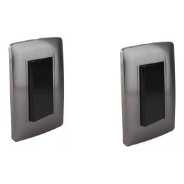 Sanelec Placa Apagador Sencillo Sanelec Toscana Graphite Pack De 2