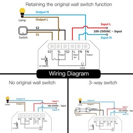 Smart WiFi Switch 1 Way zauzau 16A WiFi Relay with Electricity Statistics Intelligent WiFi Switch Compatible with Alexa & Google Home (4 Pack X-WF-200A)