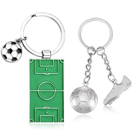 KOQAIIZ Pack of 2 football keyrings, multicoloured