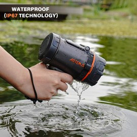 GOODSMANN Spotlight Rechargeable LED Spot Light Flashlight 2000 Lumen Waterproof Handheld lights Portable Spotlight Rechargeable with Emergency Whistle 89203-01A