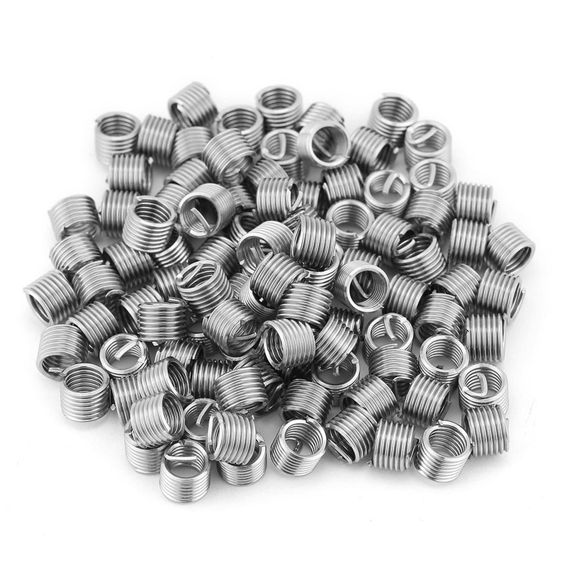 Wire Screw Sleeve, M6 Helicoil Inserts, 100Pcs 304 Stainless Steel