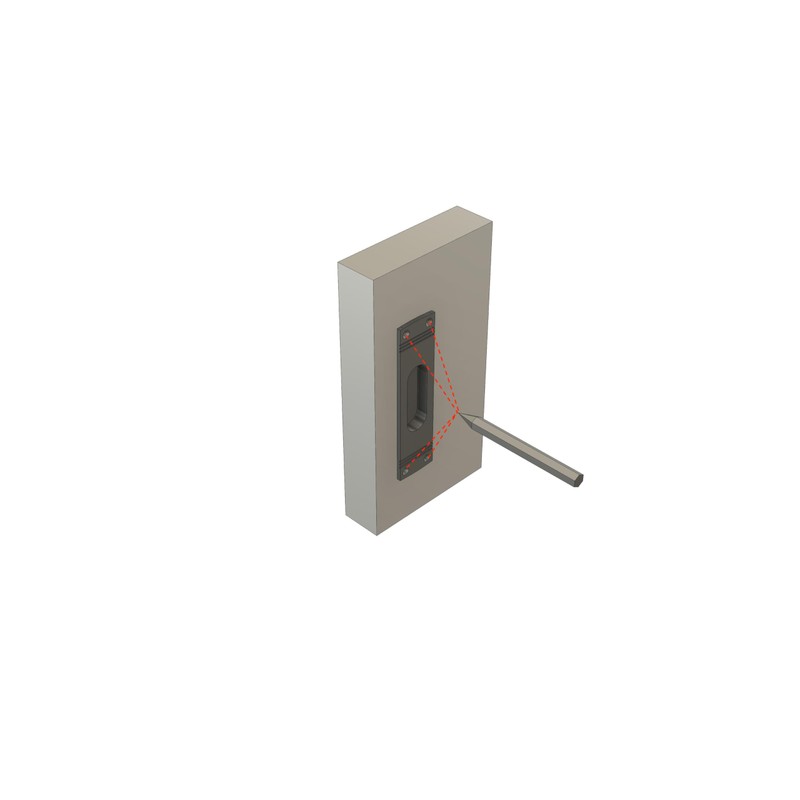 Beschläge Hamburg Art Deco SM 216-820 MPC Sliding Door Fitting