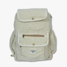 Laptop Backpack, Handstitched Hemp Laptop Bag with Rain Cover, Slim Durable Business Travel Backpack for Men & Women, Fits 17 Inch Laptop & Notebook – Beige