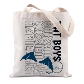 FUNYSO Fantasy Novel Inspired Tote Bag ACOTAR Gift SJM Gift Bookish Gift Books Lover Gift Reader Gift (BAT BOYS UK)