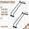 Yetene 9 Pack 14 Inch Black Wine Glass Rack Hanging