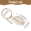 DOPENSPI 10PCS Shell Hair Clips, Boho Shell Hair Rings Seashell