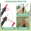 Dreamtrue Tarp Poles Telescoping, Upgraded 4-Section Adjustable Tent Poles, Heavy