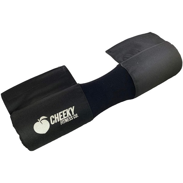 Zero Slip Velcro Squat & Hip Thrust Barbell Pad, Padded Foam Booty Builder Cushion For Hip Thruster, Squats & Weightlifting By Cheeky Fitness Co.