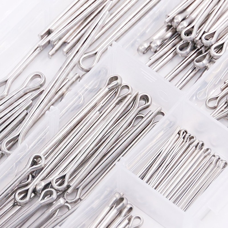 Glarks 150Pcs 304 Stainless Steel Cotter Pin Clip Key Fastner