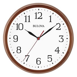Bulova Clocks Model C4899 Clarity, Warm Walnut