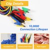 ALAMSCN 5PCS Crocodile Test Leads Double Ended Alligator Clips with