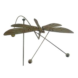 Red Carpet Studios Balancing Metal Garden Rocker Wind Sculpture, 44-Inch, Dragonfly