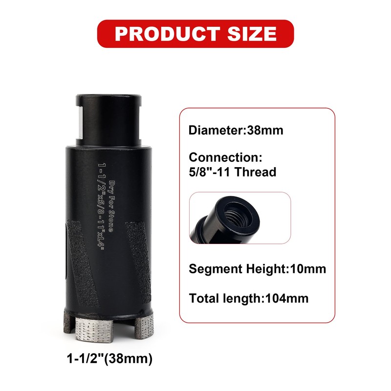 Casaverde Granite Diamond Core Drill Bits 1-1/2" Diamond Hole Saw