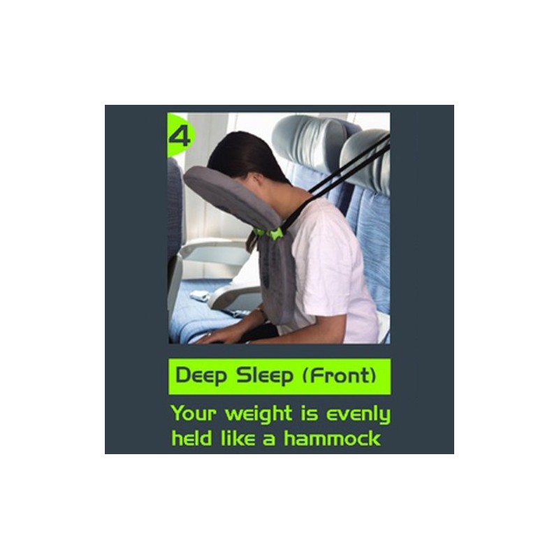 FaceCradle Adjustable Travel Pillow, Multiple Uses and Modes, Ergonomic, Black