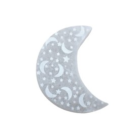 Selenite Crystal Charging Plate For Crystals And Healing Stones, 4.5" Selenite Crystal Plate Engraved Crescent Moon & Star Coaster For Home Office Table Decor (Selenite Crescent Moon)