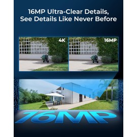 REOLINK Duo 3 PoE 16MP UHD Dual-Lens PoE Security Camera with 180° Panoramic View, Motion Track, F1.6 Color Night Vision, Person/Vehicle/Animal Detection, 2 Way Audio, Supports 24/7 Recording