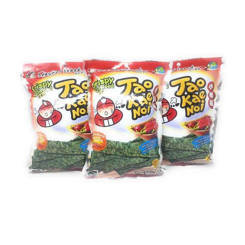 Tao Kae Noi Crispy Seaweed Hot & Spicy Flavor 32g,