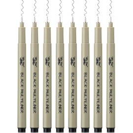 Mr. Pen- Drawing Pens for Artists, 0.2mm, 8 Pack, Black Artist pens, Micro Pens for Drawing, Ink Pens for Drawing, Sketch Pens, Micro Pen, Fineliner Pens, Bible Journaling Pens, Fine Point