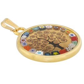 GlassOfVenice Murano Glass Tree of Life Millefiori Pendant
