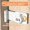 90 Degree Door Password Hasp Latch Lock- White Keyless Sliding