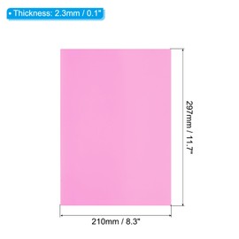 PATIKIL Rubber Stamp Sheets, 11.7x8.3 Soft Rubber Stamp Carving Block A4 Size Stamp Sheet for Laser Engraving Machine Rubber Stamps Ink Stamp Pads, Light Pink