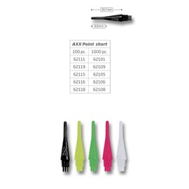 Embassy Bull's Personal Adult Soft Tips (2BA) 6 mm Short Black (Pack of 100