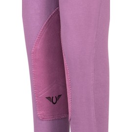 TuffRider Kid's Cotton Embroidered Pull-On Jods, Purple, 6