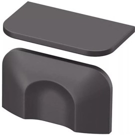 IKEA BERGHALLA 56mm Handles Knobs Pull, 2- Pack Grey, Minimalistic Modern Low Profile