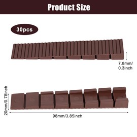 Pack of 30 Furniture Wedges, Wheel Chocks 8 x 20 x 98 mm, Plastic Leveling Wedges, Furniture Leveling Pads, Wedges Plastic with Integrated Predetermined Breaking Points, for Furniture, Table, Chair