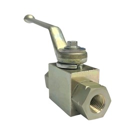 MHA-Zentgraf Carbon Steel High Pressure Ball Valve, 3/8” NPT Female Threaded, up to 7000 PSI (500 Bar), BKH Type Hydraulic Flow Control Valve, 2 Port Shut-Off Valve